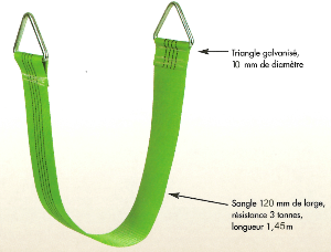 Sangle de cage de contention - sans chaîne