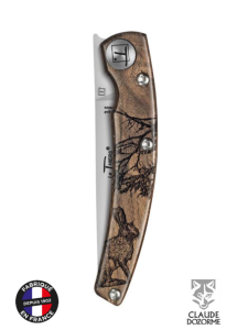 Couteau personnalisé pliant de poche Le Thiers Animalis - Le Lièvre